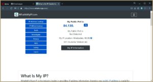 Opera-Browser - WhatIsMyIP.com Meine IP-Adresse zeigen