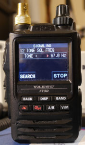 Yaesu FT3D - CTCSS-Tone Einstellung und Scan