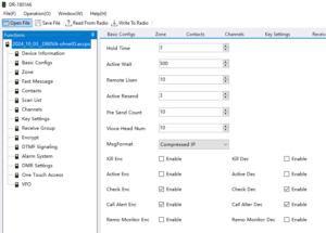 DR-1801A6 CPS DMR Settings