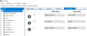 DR-1801A6 CPS Key Settings
